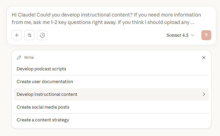 Claude prompt Box Buttons 2