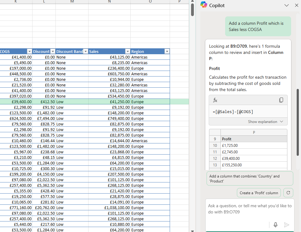 copilot-in-excel