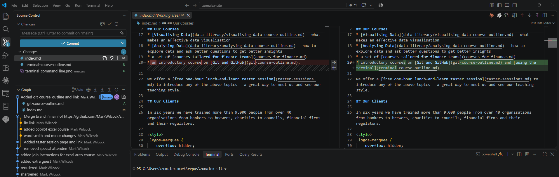 Git in Visual Studio Code